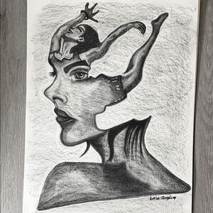 Abstract Black and White Art Print